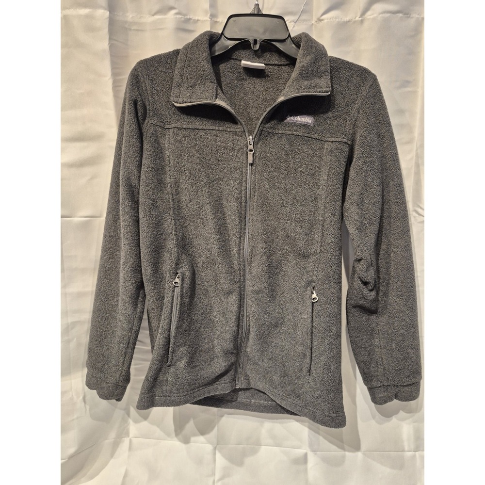 Columbia Fleece Jacket Gray  Zip Front Preowned Youth‎ Kids Child Large 14/16